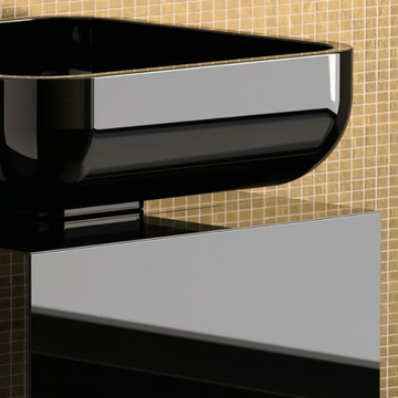 LEONARDO CUBUS BLACK JIMMY SMALL BLACK - Wooden vanity unit by Glass Design - view 3
